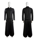 Geto Suguru Black Top Pants Set Outfit Men Halloween Carnival Party Cosplay Costume