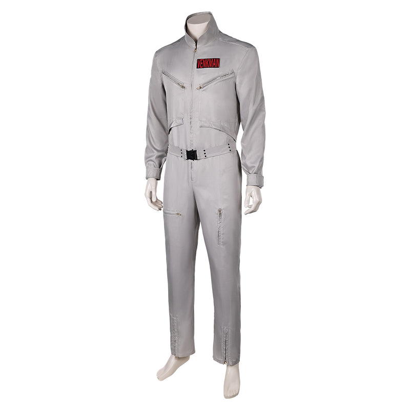 Ghostbusters 2024 Movie Dr. Peter Venkman Grey Jumpsuit Party Carnival Halloween Cosplay Costume