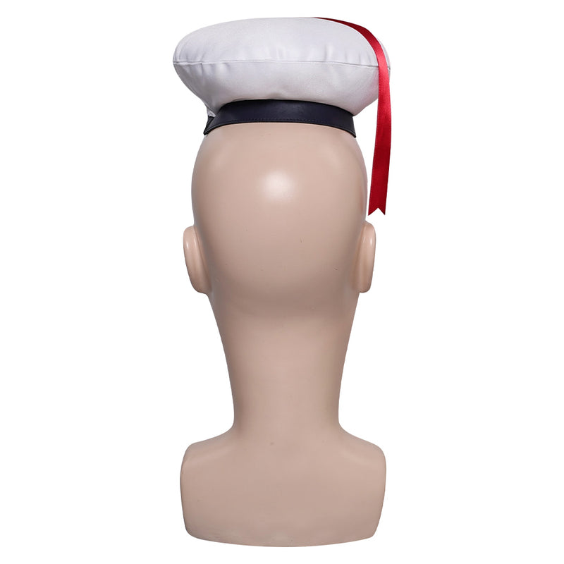 Ghostbusters 2024 Movie Stay Puft Marshmallow Man White Cosplay Hat Cap Halloween Carnival Costume Accessories
