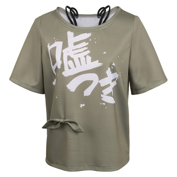 Girls Band Cry 2024 Anime Subaru Awa Green Unisex T-shirt Party Carnival Halloween Cosplay Costume