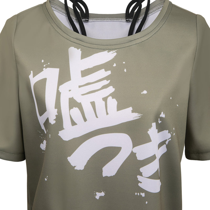 Girls Band Cry 2024 Anime Subaru Awa Green Unisex T-shirt Party Carnival Halloween Cosplay Costume