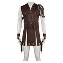 Gladiator Movie Commodus Brown Leather Outfit Party Carnival Halloween Cosplay Costume