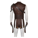 Gladiator Movie Commodus Brown Leather Outfit Party Carnival Halloween Cosplay Costume