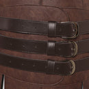 Gladiator Movie Commodus Brown Leather Outfit Party Carnival Halloween Cosplay Costume