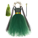 Goddess Medusa Mesh Dress Renaissance Fair Kids Children Halloween Carnival Party Outfit   