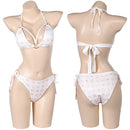 Grand Theft Auto VI Game Lucia Women White Sexy Bikini Set Swimsuit Original Design Cosplay Costume