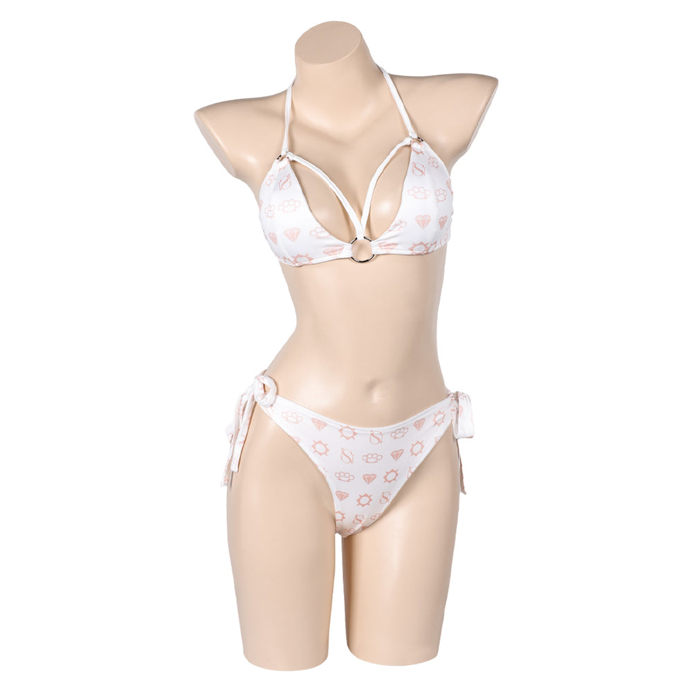 Grand Theft Auto VI Game Lucia Women White Sexy Bikini Set Swimsuit Or