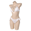 Grand Theft Auto VI Game Lucia Women White Sexy Bikini Set Swimsuit Original Design Cosplay Costume