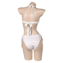 Grand Theft Auto VI Game Lucia Women White Sexy Bikini Set Swimsuit Original Design Cosplay Costume