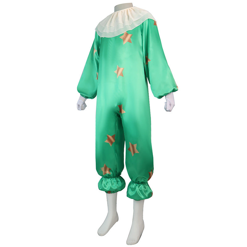 Killer Klowns From Outer Space Spikey Green Outfit Party Carnival Halloween Cosplay Costume