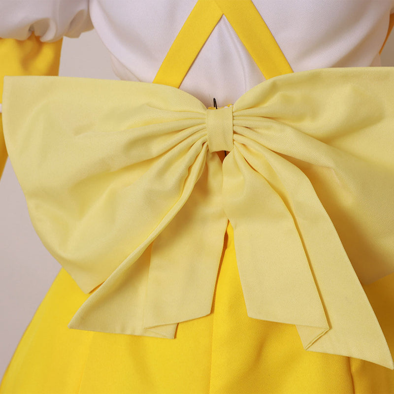 Gushing over Magical Girls Anime Tenkawa Kaoruko Women Yellow Dress Party Carnival Halloween Cosplay Costume