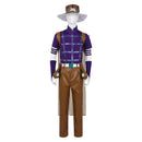 Gyro Zeppeli Purple Outfit Hat Comic Version Outfit Men Halloween Carnival Party Cosplay Costume