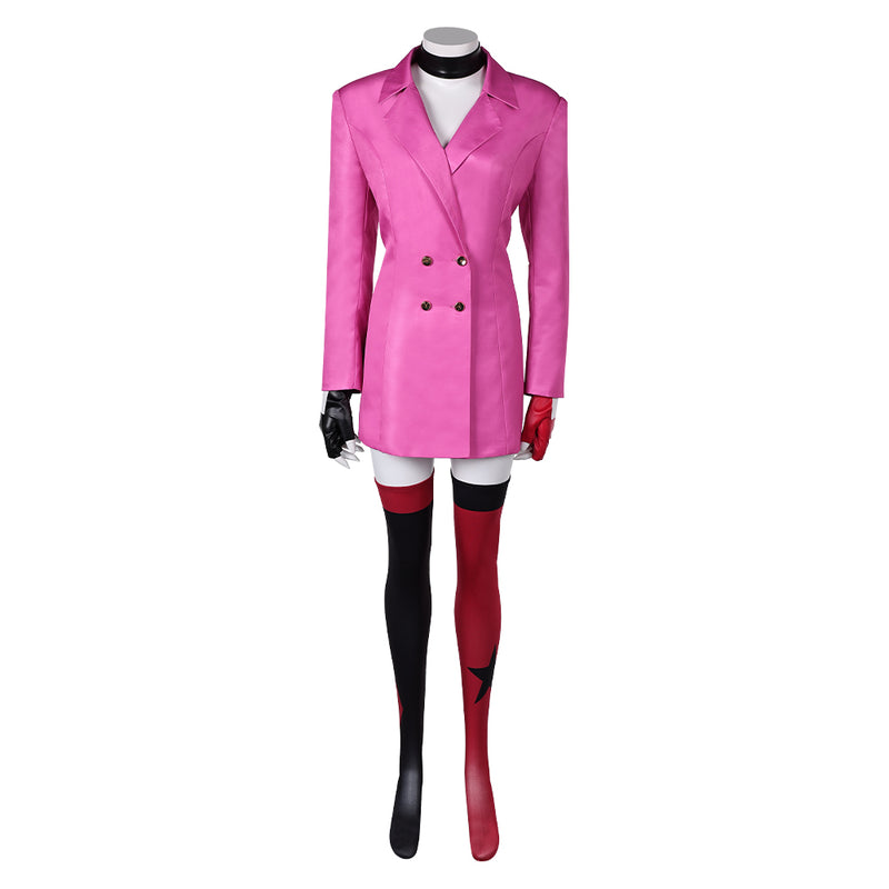 Harley Quinn Season 5 Harley Quinn Women Pink Outfit Carnival Halloween Cosplay Costume