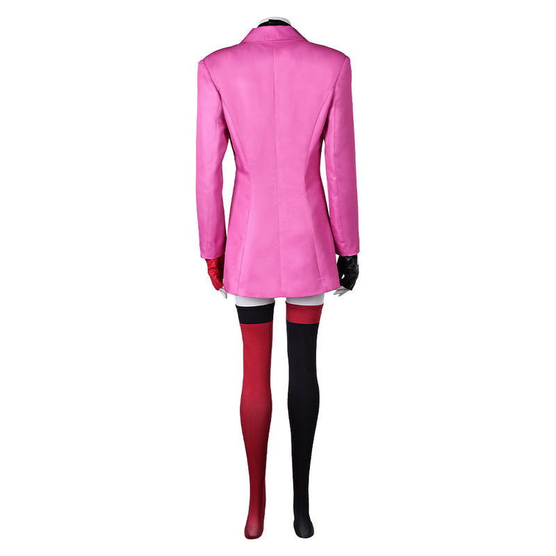 Harley Quinn Season 5 Harley Quinn Women Pink Outfit Carnival Halloween Cosplay Costume