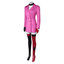 Harley Quinn Season 5 Harley Quinn Women Pink Outfit Carnival Halloween Cosplay Costume