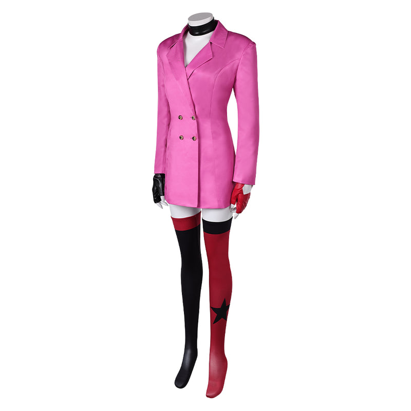 Harley Quinn Season 5 Harley Quinn Women Pink Outfit Carnival Halloween Cosplay Costume