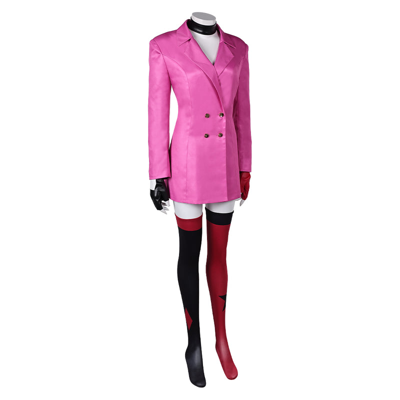 Harley Quinn Season 5 Harley Quinn Women Pink Outfit Carnival Halloween Cosplay Costume