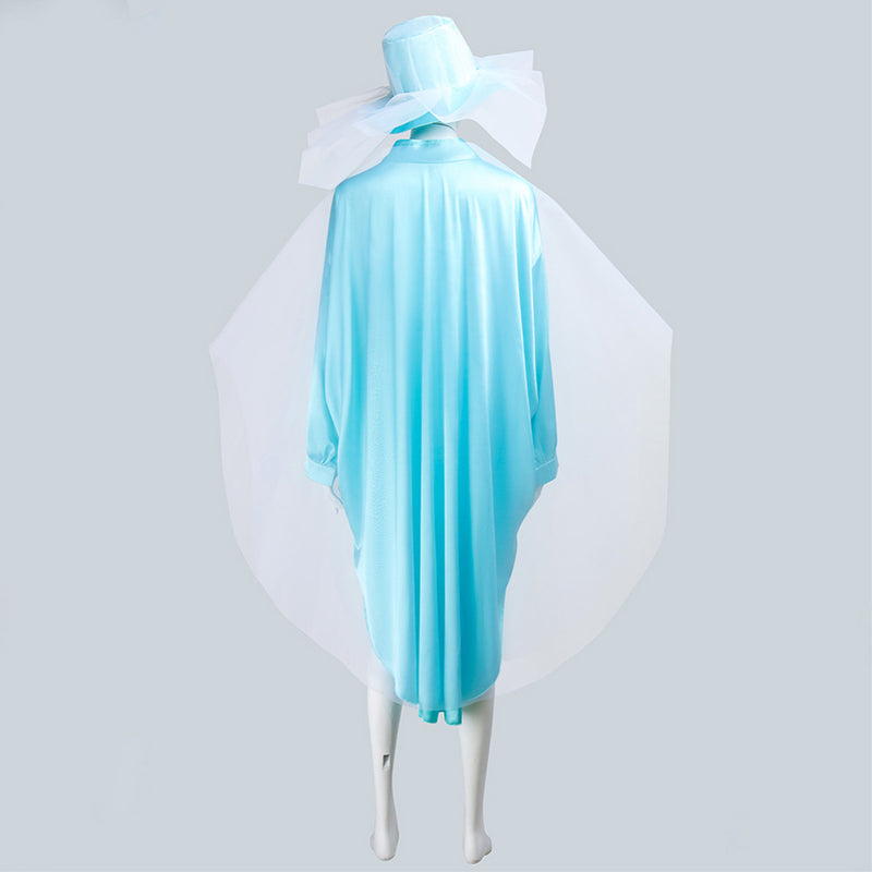 Haunted Mansion Ghost Bride Blue Dress Women Halloween Carnival Party Cosplay Costume