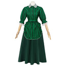 Haunted Mansion The Maiden Green Strip Maiden Dress Outfits Women Halloween Carnival Party Cosplay Costume