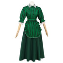 Haunted Mansion The Maiden Green Strip Maiden Dress Outfits Women Halloween Carnival Party Cosplay Costume