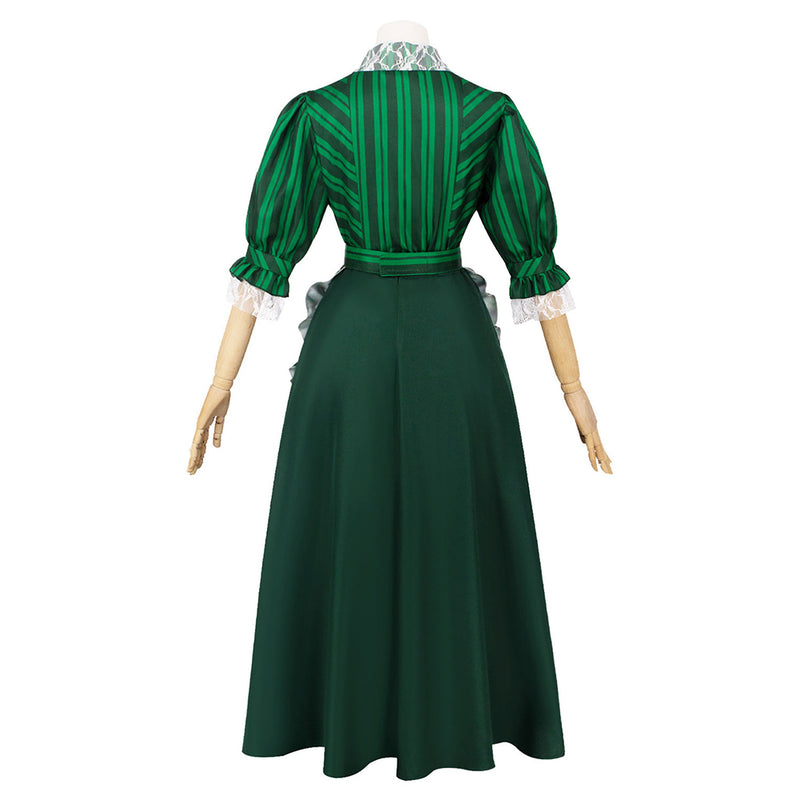 Haunted Mansion The Maiden Green Strip Maiden Dress Outfits Women Halloween  Carnival Party Cosplay Costume