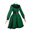 Haunted Mansion The Maiden Green Strip Maiden Dress Outfits Women Halloween Carnival Party Cosplay Costume