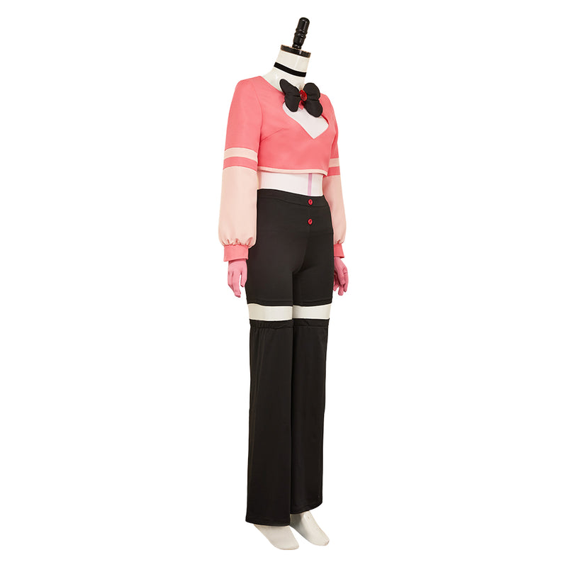 Hazbin Hotel 2025 Season 2 Angel Dust Black-Pink Outfit Women Carnival Halloween Cosplay Costume