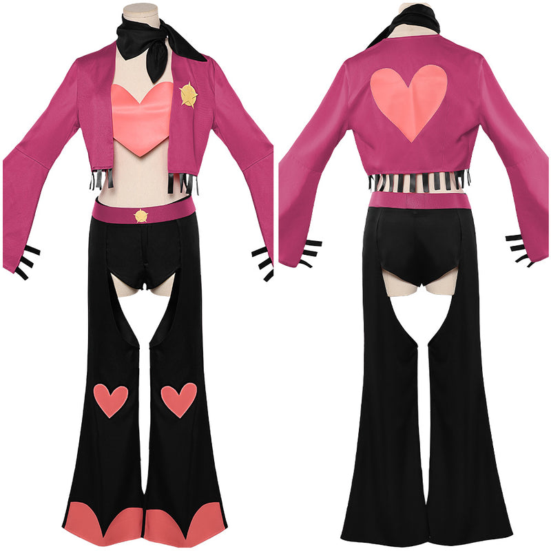 Hazbin Hotel 2025 Season 2 Angel Dust Pink Outfit Women Carnival Halloween Cosplay Costume
