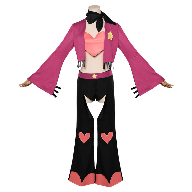 Hazbin Hotel 2025 Season 2 Angel Dust Pink Outfit Women Carnival Halloween Cosplay Costume
