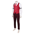 Hazbin Hotel Season 2 Alastor Human Form Men Red Suit Set Halloween Carnival Party Cosplay Costume