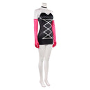 Hazbin Hotel Season 2 Angel Dust Addict Women Black Slim Dress Halloween Carnival Party Cosplay Costume