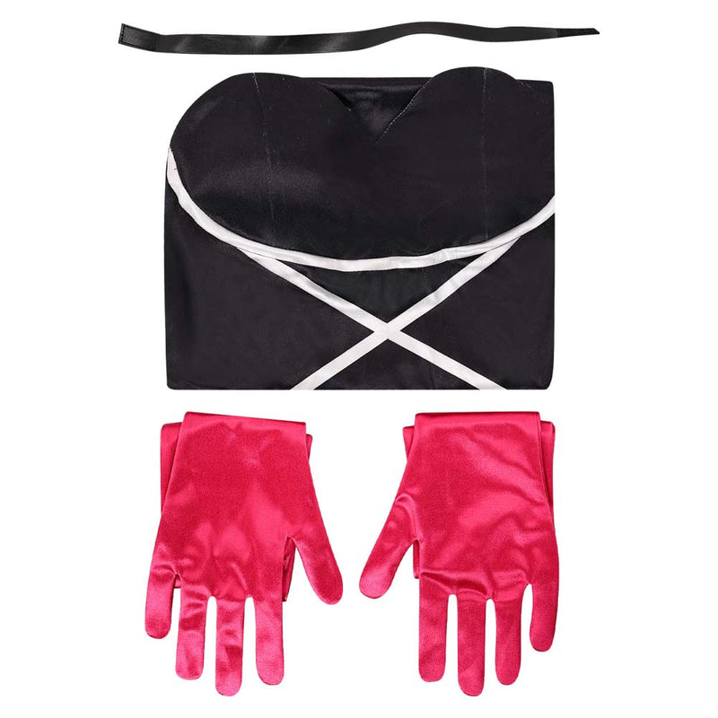 Hazbin Hotel Season 2 Angel Dust Addict Women Black Slim Dress Halloween Carnival Party Cosplay Costume