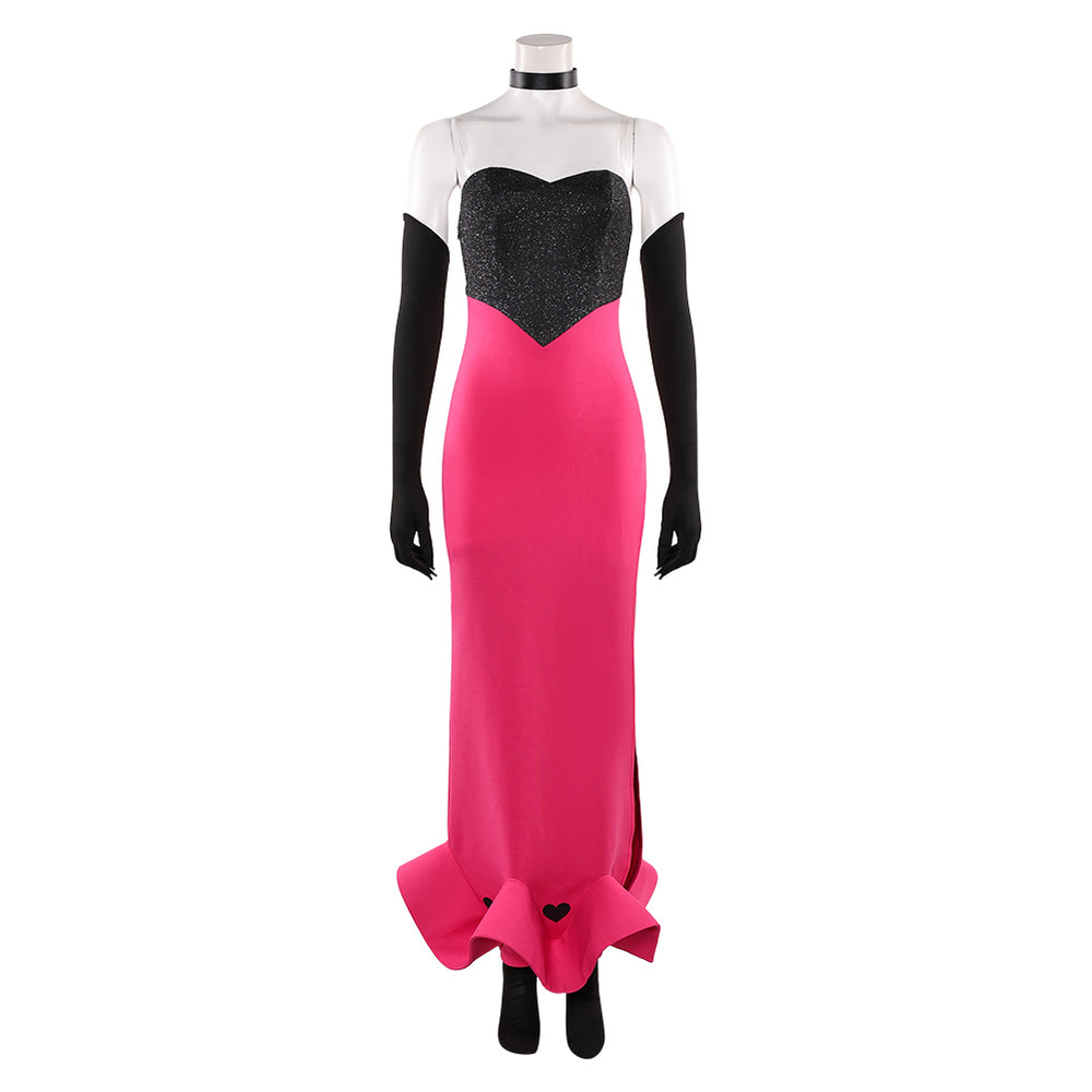 pink women's angel dress Hazbin Hotel Season 2 Angel Dust Losin' Streak Pink Dress Outfits Women Halloween Carnival Party Cosplay Costume