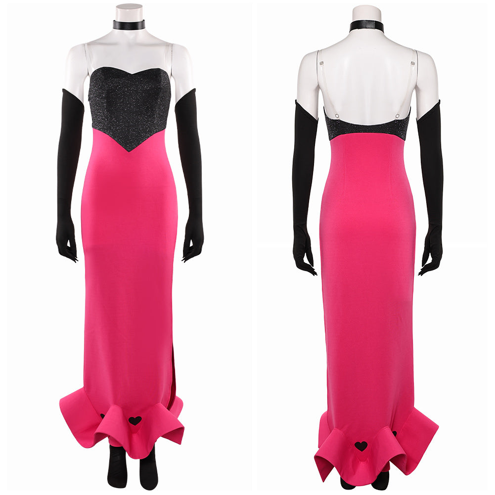 Hazbin Hotel Season 2 Angel Dust Losin' Streak Pink Dress Outfits Women Halloween Carnival Party Cosplay Costume