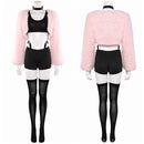 Hazbin Hotel Season 2 Angel Dust Pink Coat Top Pants Set Women Halloween Carnival Party Cosplay Costume