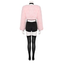 Hazbin Hotel Season 2 Angel Dust Pink Coat Top Pants Set Women Halloween Carnival Party Cosplay Costume