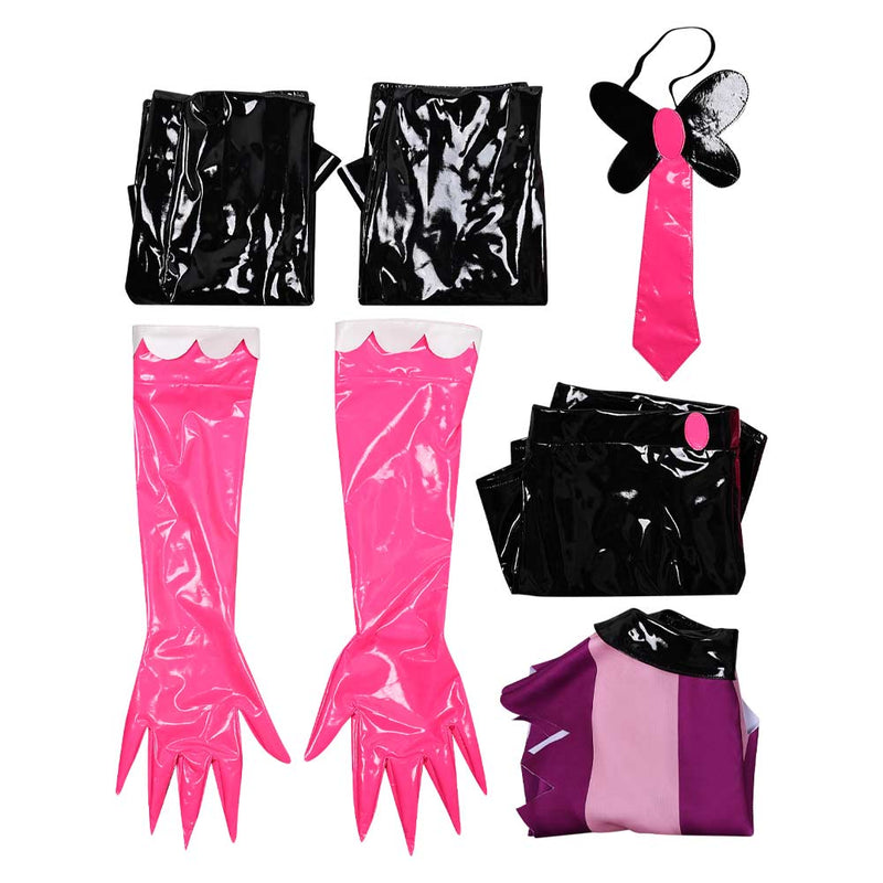 Hazbin Hotel Season 2 Angel Dust Purple Top Leather Pants Set Outfits ...