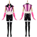 Hazbin Hotel Season 2 Angel Dust Purple Top Leather Pants Set Outfits Halloween Carnival Party Cosplay Costume