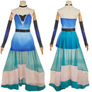 Hazbin Hotel Season 2 Angel Dust Weapon of Mass Distraction Blue Gown Dress Outfit Unisex Halloween Carnival Party Cosplay Costume