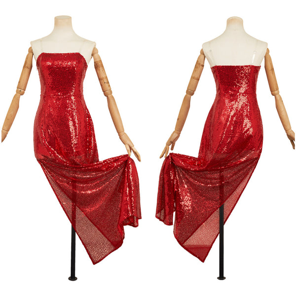 Hazbin Hotel Season 2 Charlie Morningstar Song Easy Red Glitter Dress Halloween Carnival Party Cosplay Costume Hazbin Hotel Season 2 Charlie Morningstar Song Easy Red Glitter Dress Halloween Carnival Party Cosplay Costume