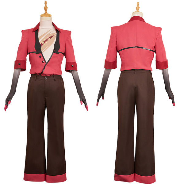 Hazbin Hotel Season 2 Ep 4 Alastor Men Open Chest Suit Halloween Carnival Party Cosplay Costume