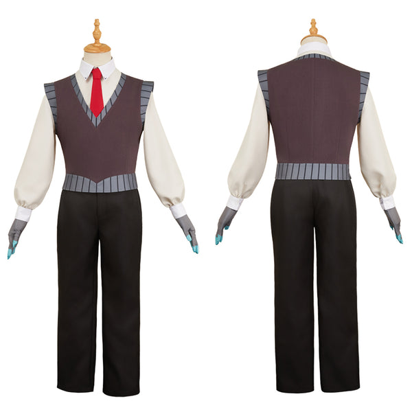 Hazbin Hotel Season 2 Ep 4 Young Vox Men Vest Pants Set Outfits Halloween Carnival Party Cosplay Costume