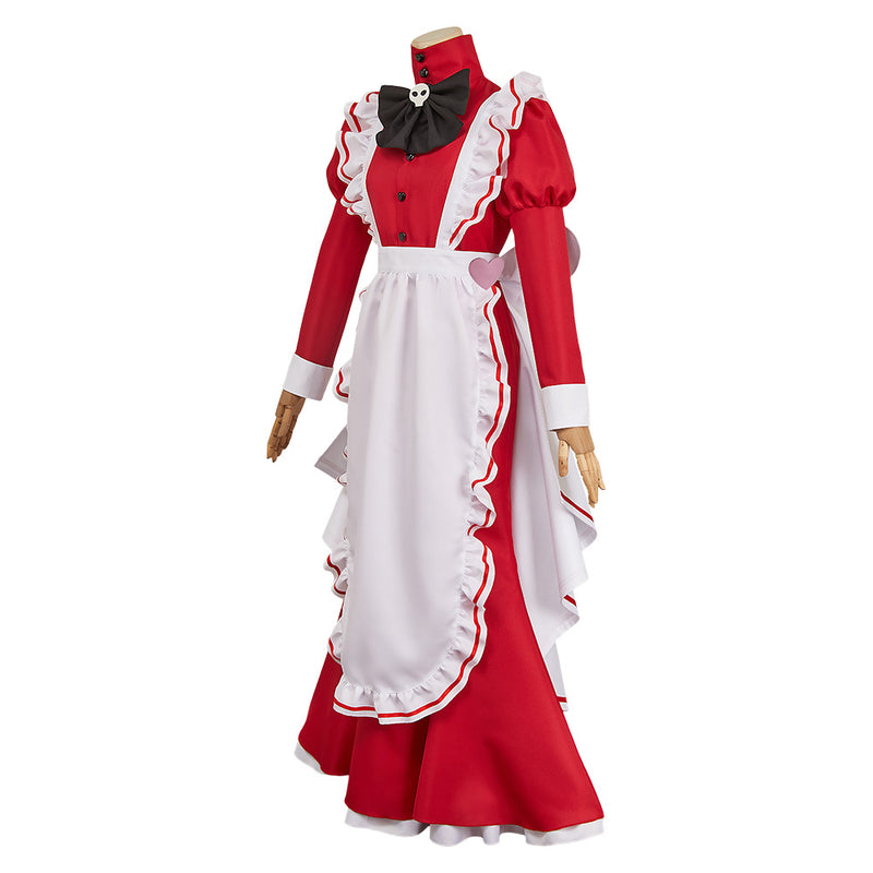 Hazbin Hotel Season 2 Rosie Cafe Lounge Red Maiden Dress Outfit Women  Halloween Carnival Party Cosplay Costume