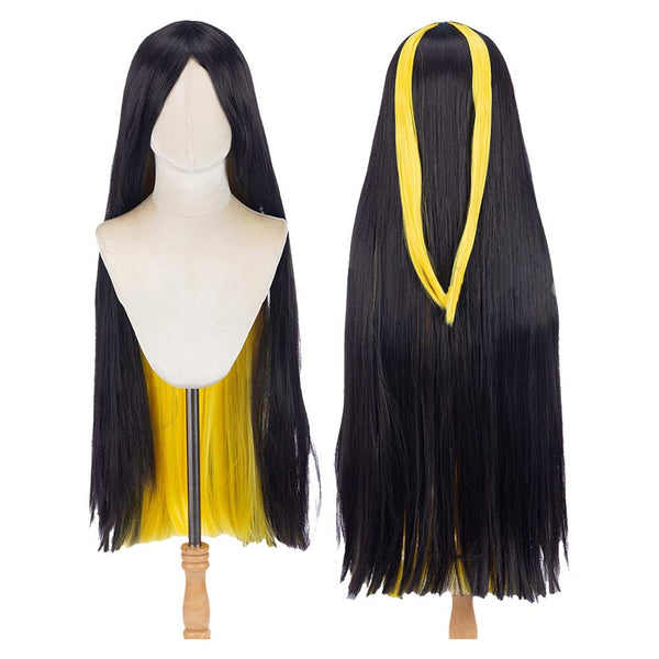 Hazbin Hotel Season 2 Sir Pentions Black Long Cosplay Wig Heat Resistant Synthetic Hair Carnival Halloween Party Accessories