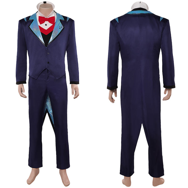 Hazbin Hotel Season 2 Vox Vincent Whittman Blue Suit Halloween Carnival Party Cosplay Costume