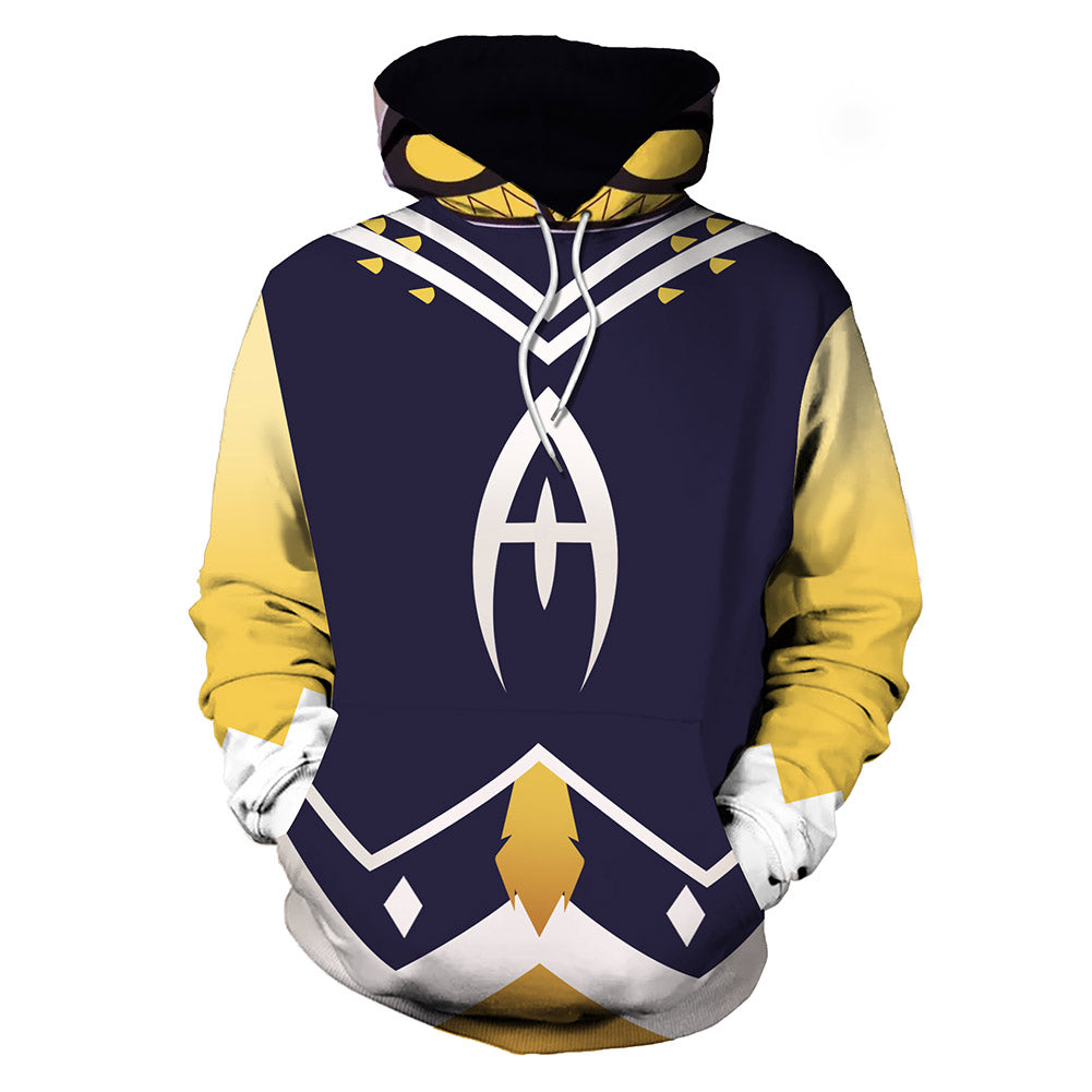 Hazbin Hotel Adam Blue Cosplay Hoodie 3D Printed Hooded Sweatshirt Men