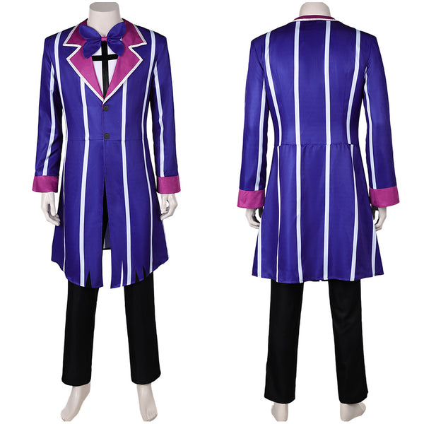Hazbin Hotel TV Alastor Blue Outfit Party Carnival Halloween Cosplay Costume