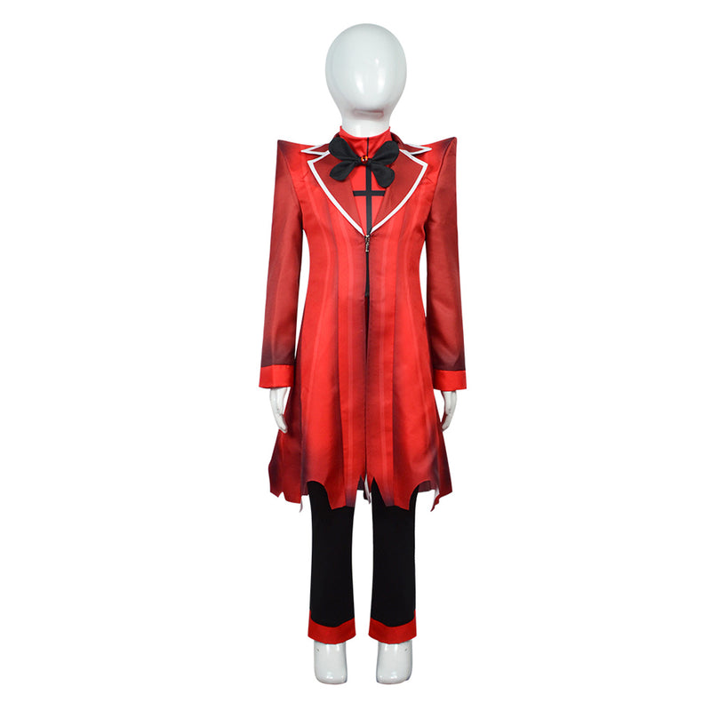 Hazbin Hotel TV Alastor Kids Children Red Suit Party Carnival Halloween Cosplay Costume