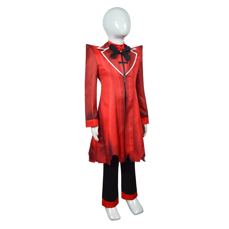 Hazbin Hotel TV Alastor Kids Children Red Suit Party Carnival Halloween Cosplay Costume