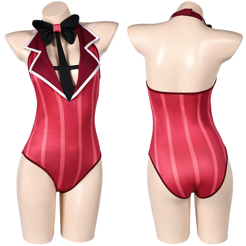 Hazbin Hotel TV Alastor Women Red Sexy One-piece Swimsuit Party Carnival Halloween Cosplay Costume